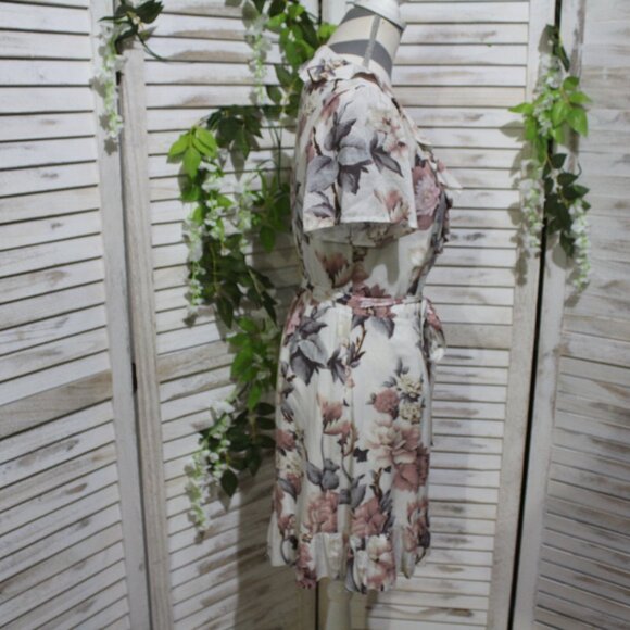 Paige Cardamon floral ruffle wrap dress (735) - Picture 5 of 16